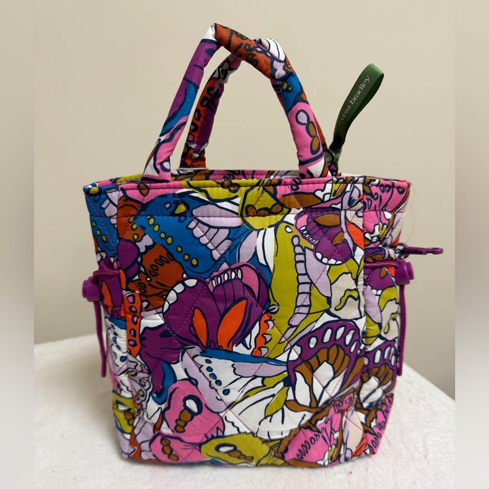 Vera Bradley Mini Original Tote Bag In The "FLUTTER" Pattern NWT - Picture 2 of 5